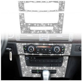 Resim Bmw 3 Serisi E90 / E92 2005-2012 Araba Klima Cd Kontrol Paneli Premium Elmas Dekoratif Etiket 1 Adet 