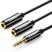 Resim Ugreen 3.5mm 2'li Aux Kulaklık Çoklayıcı, Siyah 