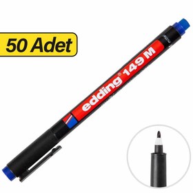 Resim Edding 149M Asetat Kalemi Silgili M Uç 50 Adet - Siyah (5 Kutu) 