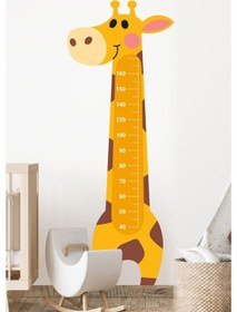 Resim MSticker Sevimli Zürafa Boy Ölçer Çocuk Odası Duvar Sticker 