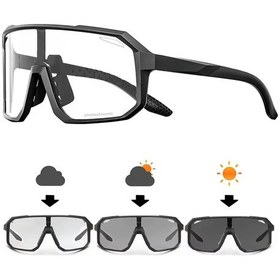 Resim Kendinden Kararan Photochromic Bisiklet Outdoor Gözlük Sürüş Balık Av Gözlükleri Siyah 