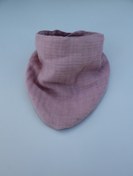 Resim Pamuklu 8 Kat Muslin Kumaş Çift Çıtçıtlı Bebek Mama Önlüğü/ağız Mendili Pembe 