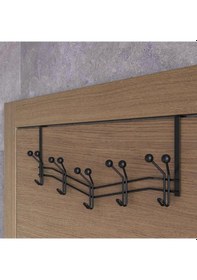 Resim Teknotel-Krom Teknotel 15'Li Kapı Arkası Askısı Metal Mat Siyah Mg086 Diğer 