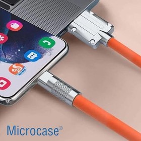 Resim Microcase Ios Iphone Ipad uyumlu Lightning Metal Başlıklı 120W 3.4A Hızlı şarj Kablosu Turuncu-AL4387 