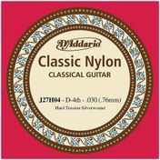 Resim D'addario J27H04 Student Naylon Silver Tek Klasik Gitar Teli (Hard Tension) 