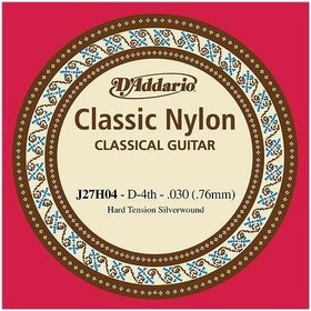 Resim D'addario J27H04 Student Naylon Silver Tek Klasik Gitar Teli (Hard Tension) 
