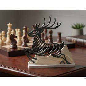 Resim Zarif Geyik Dağ Formunda 3d Baskı Dekoratif Heykel - 16 Cm 