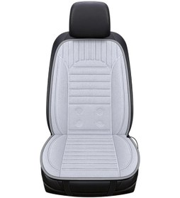Resim G-4s Isıtmalı Araba Koltuğu Kış Isıtma 12v Araba Koltuğu Isıtıcı Pedi Arkalıklı Kapakları - Gri 