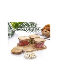 Resim Mien 4 Lü Cam Kahvaltılık Seti M-0002 Şeffaf 