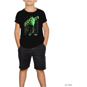 Resim Hulk Attack Siyah Çocuk Tişört Siyah 