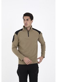 Resim Camp Scoutland Camp137 Outdoor Tactical Su iticili Erkek Bej Taktik Sweatshirt Bej 