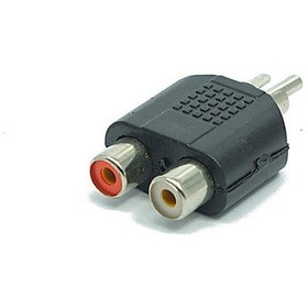 Resim Rca Erkekek 2 Rca Dişi Jak 2'li Rca Çoklayıcı Fiş 