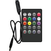 Resim Serfhyff 5V Müzik Rgb Kontrolör USB Kontrolü 20KEY Rgb Denetleyicisi Ir Kablosuz Müzik Senkronizasyonu LED Işık Şeritleri Için Işık Dimmer (Yurt Dışından) 