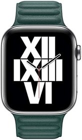 Resim Microsonic Apple Watch SE 3 44mm için Kordon Leather Link Band Koyu Yeşil [Watch SE 3 44mm ile Uyumlu Kordon - Koyu Yeşil] 
