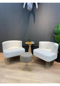 Resim Elegance Çay Seti Berjer Ve Puf Takımı 