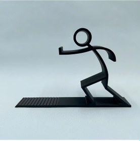 Resim Fochsia Minimalist Çizgi Kitap Ayracı - Siyah Masaüstü Düzenleyici, Ofis Ve Öğrenci İçin Siyah 