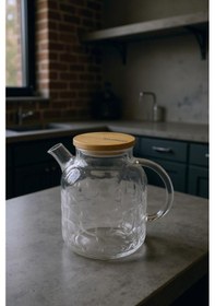 Resim Bambum Juliet - Bambu Kapaklı Cam Demlik 1800ml Şeffaf 