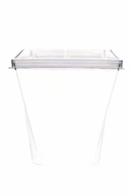 Resim Delixa Beysüs Kübik Prizma Kase Mika Plastik Şeffaf Kapaklı Sunum Kabı 24 lü 120 CC 