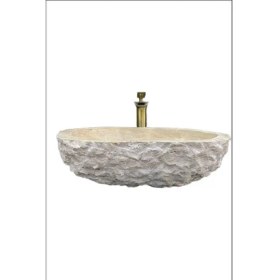Resim Sipahi Marble Traverten Dışı Patlatma Dizayn Lavabo 