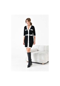 Resim Ftz Women Kadın Triko Elbise Siyah 20970 Siyah 