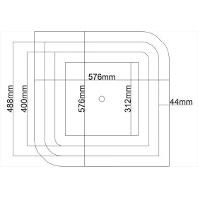 Resim Motifpiyer Lamba Tavan Göbeği DÜZ-4K-MODEL-KARE-EGRI-DIK-56CM-2 Adet 
