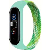Resim Sunshine022 Mi Band 3 4 5 6 7 Uyumlu Yeşil Nylon Örgü Tek Halka Esnek Kayış 