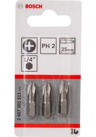 Resim Bosch Extra Hard PH2x25 MM Vidalama Ucu 3'lü - 2607001511 