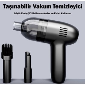 Resim Genel Markalar Şarjlı Mini Taşınabilir Araç Içi Süpürge El Süpürgesi 