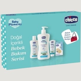Resim Chicco Attabebek Doğal Içerikli Bakım Seti Çanta Hediyeli Şampuan Beyaz 