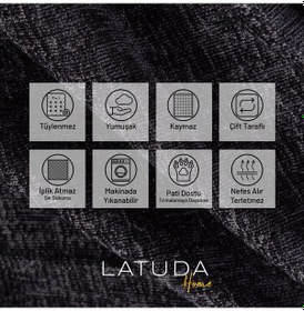 Resim Jakarlı Şönil Koltuk Örtüsü Kanepe Örtüsü Koltuk Şalı 110x175 2 Ad. Kaymaz Antrasit Antrasit 