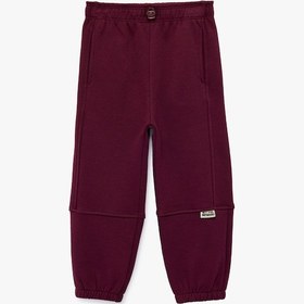 Resim Koton Şardonlu Pamuklu Beli Lastikli Oversize Jogger Eşofman Altı Bordo 6smb40060tk Bordo 