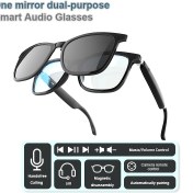 Resim Kablosuz, Dahili Mikrofon/Elleri Serbest Arama Özellikli Akıllı Gözlük, for iPhone/Android Uyumlu, USB Şarjlı - for iPhone, Android, for iPad, Tablet ile Uyumlu - Ofis, Araba Kullanımı, Oyun için - Siyah/Turuncu/Mavi Renk Seçenekleri - Erkekler ve Kadınlar için Trend Teknoloji Gözlükleri, Hafif Çerçeveler, Modern Gözlük, Yüksek Kaliteli Lensler, Profesyonel Gözlük, Kulaklıklı Gözlük, Gözlük, Erkek Gözlüğü, Gadget 