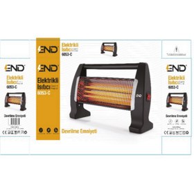 Resim End ELEKTRİKLİ 3 CAMLI DEVRİLME EMNİYETLİ 1500W QUARTZ AYAK ISITICISI 