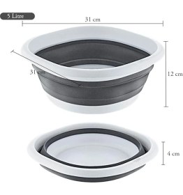 Resim CetKing Kapısı Katlanır Badya Akordiyon Silikon Leğen (Badya Set (10-5-2,7) Litre) 