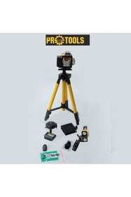 Resim GVN PROTOOLS Profesyonel Lazer Tesviye ve Ölçüm Seti - 16 Çizgi - 48 V 10,0 AH - Tripodlu 