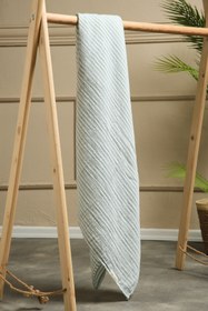 Resim Caline Baby 2 Kat Çizgili Müslin Kundak Bezi 20/20 - 120x120 Cm Yesil 