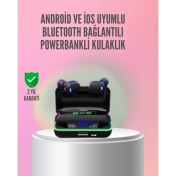 Resim Powerbank Özellikli Bluetooth 5.1 Kulaklık Oyun ve Müzik Için 