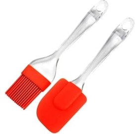 Resim İlkyaz Fashion 2 Li Set Silikon Pasta - Börek - Poğaça Yağ Fırçası ve Silikon Spatula Seti 
