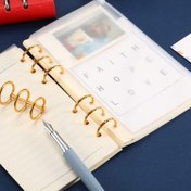 Resim 10 Adet 3 Halkalı Metal Yaprak Bağlayıcı, 20mm İç Çaplı DIY Seyahat Günlüğü, Fotoğraf Albümü ve Ciltleme Taraklı 