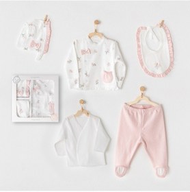 Resim Andywawa 5'li Bebek Hastane Çıkış Seti Ac25960 Pembe 