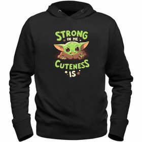 Resim Alfa Tshirt Baby Yoda Siyah Çocuk Sweatshirt 