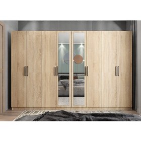 Resim Terra 8 Kapaklı Dolap Gardırop Meşe 
