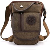 Resim Tcherchı Erkekler Ve Kadınlar İçin Taktik Kanvas Bırak Bacak Çantası Kahverengi 