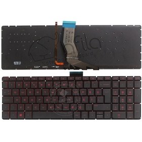 Resim HP Uyumlu Pavilion 15AB 15-AB 15-AB000NT Klavye Kırmızı Siyah TR IŞIKLI 