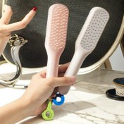 Resim Kıvırcık Saçlar İçin Anti-Statik Geri Çekilebilir Tarak - Nazik Saç Derisi Masajı, ABS Plastik Saplı Dolaşmayan Tarak, Normal Saç Tipleri İçin İdeal, Dolaşmayan Saç Fırçası | Şık Tarak Tasarımı | Ergonomik Tutuş, Kıvırcık Saçlar İçin Saç Fırçaları 