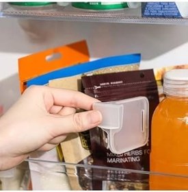 Resim Yenigeldi 8 Adet Plastik Buzdolabı Bölücü Organizatör Ayarlanabilir Buzdolabı Kiler Izgara Bölücü Ayırıcı, 