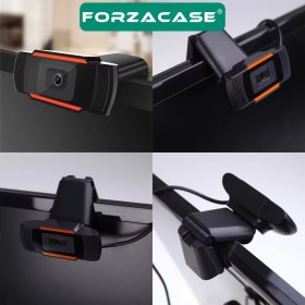 Resim Forzacase 1080P Ayarlanabilir Tak ve Çalıştır Mikrofonlu Görüntülü Web Kamerası Webcam - FC1020 
