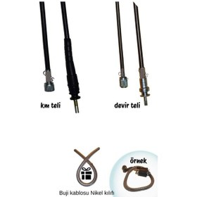 Resim Cg Kampanalı Model Kilometre Teli + Devir Teli Seti Hdiye Buji Kablo Kılıfı 