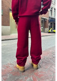 Resim Basic Ayarlanabilir Paça Eşofman Altı Bordo Bordo 