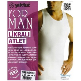 Resim 3'lü Beyaz Erkek Formen Likralı Atlet 370 001 